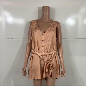 Endless Blu Womens Peach Tropical Sorbet One Piece Romper Playsuit Size …